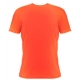T-shirt Unisexe couleur, impression devant, Safety Orange