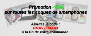 Gravilux, promotion -15% sur toutes les coques de smartphones